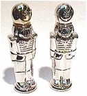 Christmas Silver Toy Soldier Salt and Pepper Set