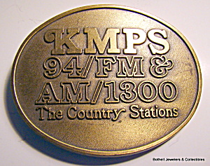Belt Buckle Kmps Radio Station Washington 1970s