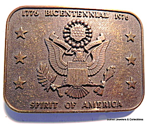 Vintage Bicentennial 1776-1976 Belt Buckle