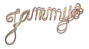 Tammy Name Gold Wire Pendant