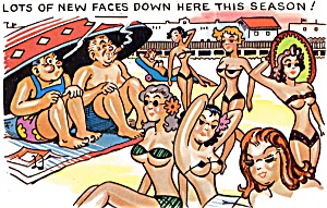 Postcard Humor Beach Bikinis #182