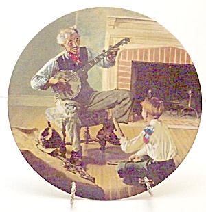Norman Rockwell Plate 'banjo Player' 1989