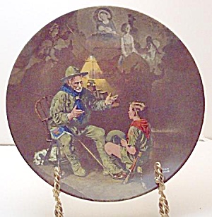 Norman Rockwell Plate 'the Old Scout' 1990