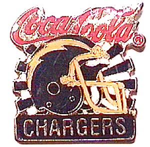 Chargers Vintage Coca Cola Football Pin