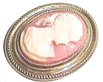 Cameo style vintage brooch or pin