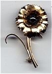 Flower Hematite brooch or pin