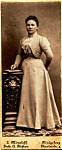 Young Woman Standing vintage Carte de Visite photo