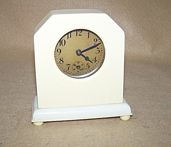 1920's Celluloid 30-hour Table Clock 2382