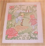 1905 Ida May Rockwell Children's Flower Babies Book Print Peony & Hops