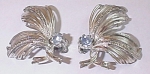 Emmons Vintage 1950s/1960s Jewelry Clip Earrings Rhinestone