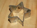 Antique 5 Pointed Star Tin Biscuit Cookie Cutter High Sides 1 5/8