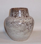 Ballard bulbous studio mottled white vase