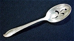 Springtime Rogers Silverplate Pierced Serving Spoon
