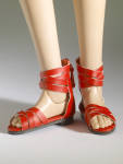 Tonner Nu Mood Red Sandals Flat 4 Doll Shoes 2012