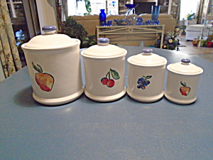 Corelle Fruit Basket Or Fruit Too Set Of Canisters 8 Pcs.