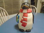 Nonni Penguin Cookie Jar Christmas Theme