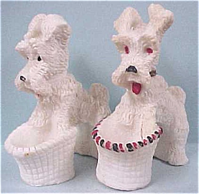 Salt Scottish Terrier Dogs With Baskets