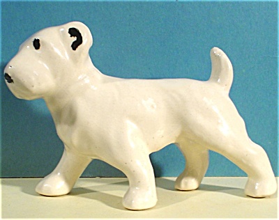 1940s Pottery Terrier Dog