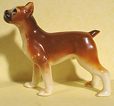 1950s/1960s Miniature Bone China Boxer Dog