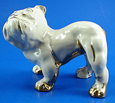 1940s Le Pere Pottery Of Ohio Bulldog