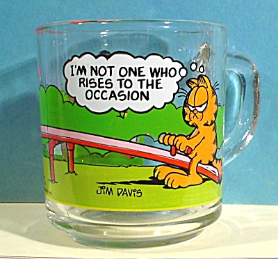 1980 Mcdonalds Garfield Anchor Glass Mug