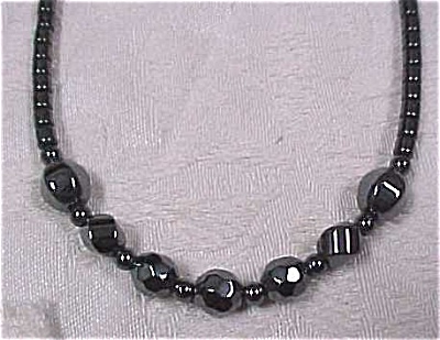 Genuine Hematite Bead Necklace