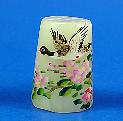 Klima Hand Painted Carved Stone Thimble - Flying Duck