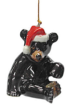 R340r Black Bear Christmas Ornament
