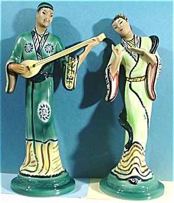 Goldscheider Everlast Tall Oriental Figurines