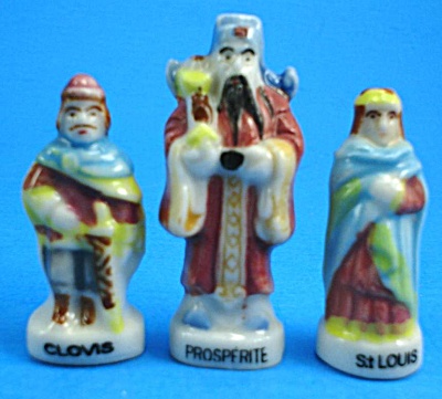 Tiny Porcelain Figurines, Prosperite, Clovis, St. Louis