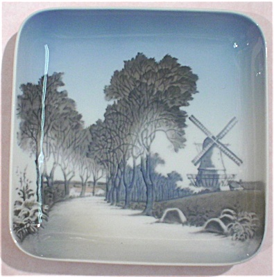 Bing & Grondahl Square Windmill Scene Plate