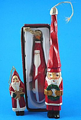 Three Santa Ornaments