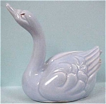 1940s Blue Pottery Swan