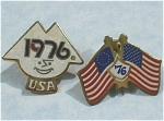 Two 1976 Lapel Pins