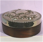 Wood and Silverplate Trinket Box
