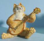 K6292a Persian Cat with Lute