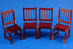 Dollhouse Wood Chairs, set of 4