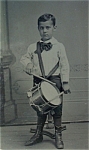 Tintype of Young Boy and Drum C.1860-70.