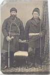 Tintype - Russian Troika Drivers 19th Century.
