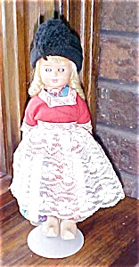 Dutch Doll Hard Plastic Real Wooden Shoes