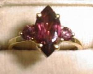 Garnet Ring Marquis Raspberry