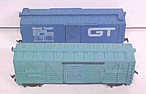Train Cars Ho Scale Gt & Santa Fe (2) Box Cars