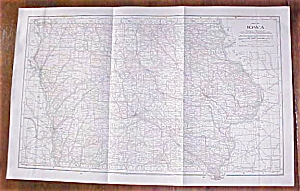 Antique Map Iowa 1906 Large Fold Out