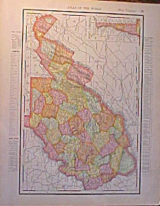 Antique Map West Virginia & North Carolina 1907 Rand