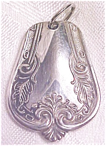 Silverplated Spoon Pendant Elegant Floral