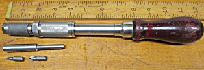 Millers Falls Ratchet Spiral Screwdriver No. 61a W/hex Adapter