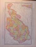 Antique Map West Virginia & North Carolina 1907 Rand