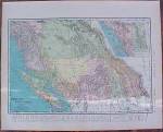 Map British Columbia 1907 Rand McNally