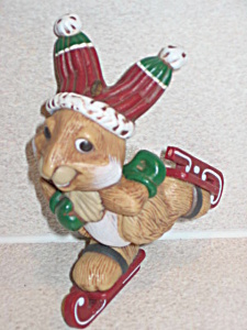 Hallmark Christmas Ornament 1983 Skating Rabbit