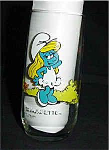 Smurfette Smurf 1982 Character Glass